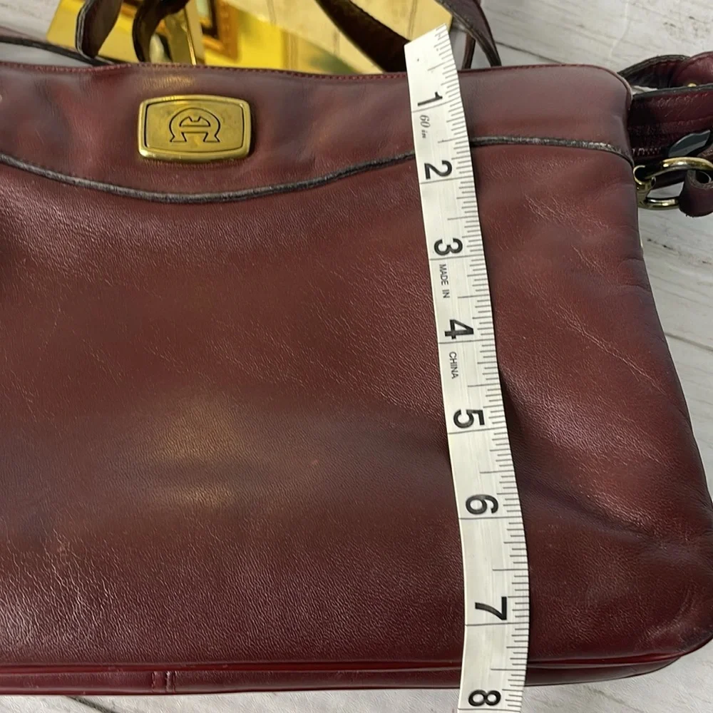 Etienne Aigner Vintage 1980's Oxblood/Burgundy Crossbody